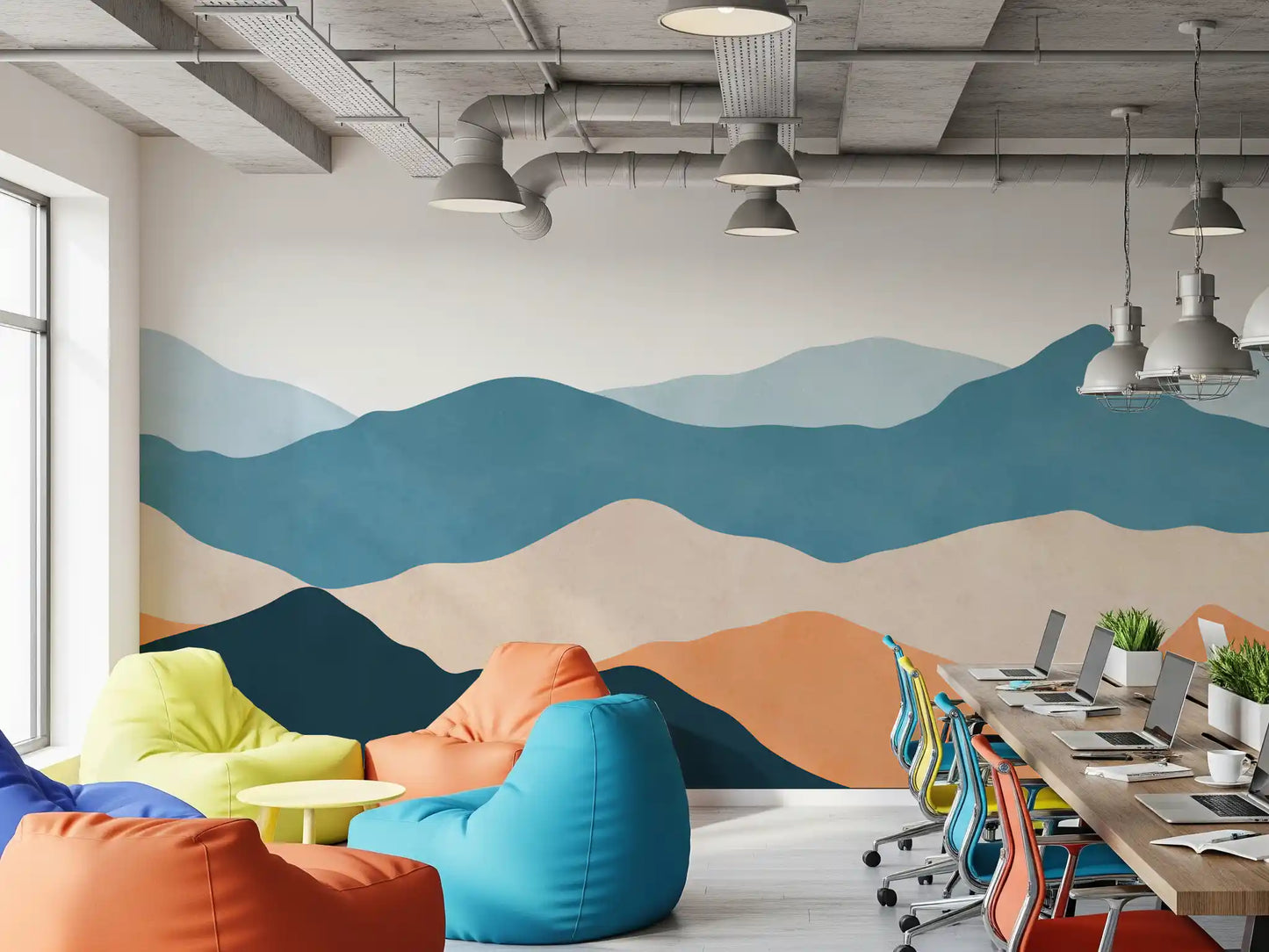 Desert Horizon Layers Wall Mural