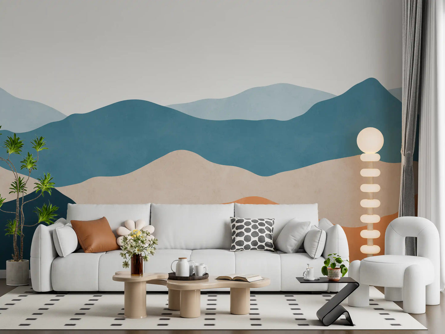 Desert Horizon Layers Wall Mural