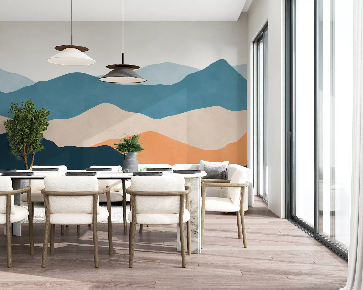 Desert Horizon Layers Wall Mural