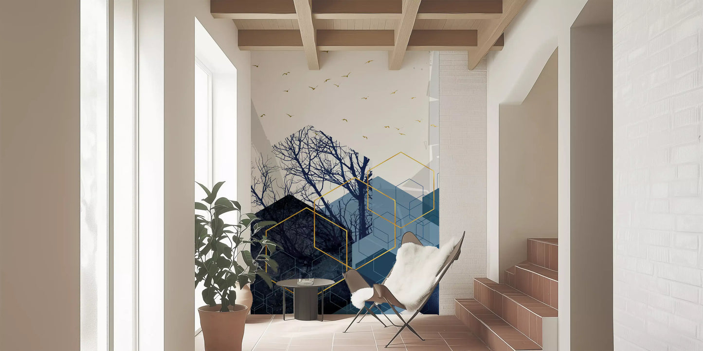 Azure Geometry 2 Wall Mural