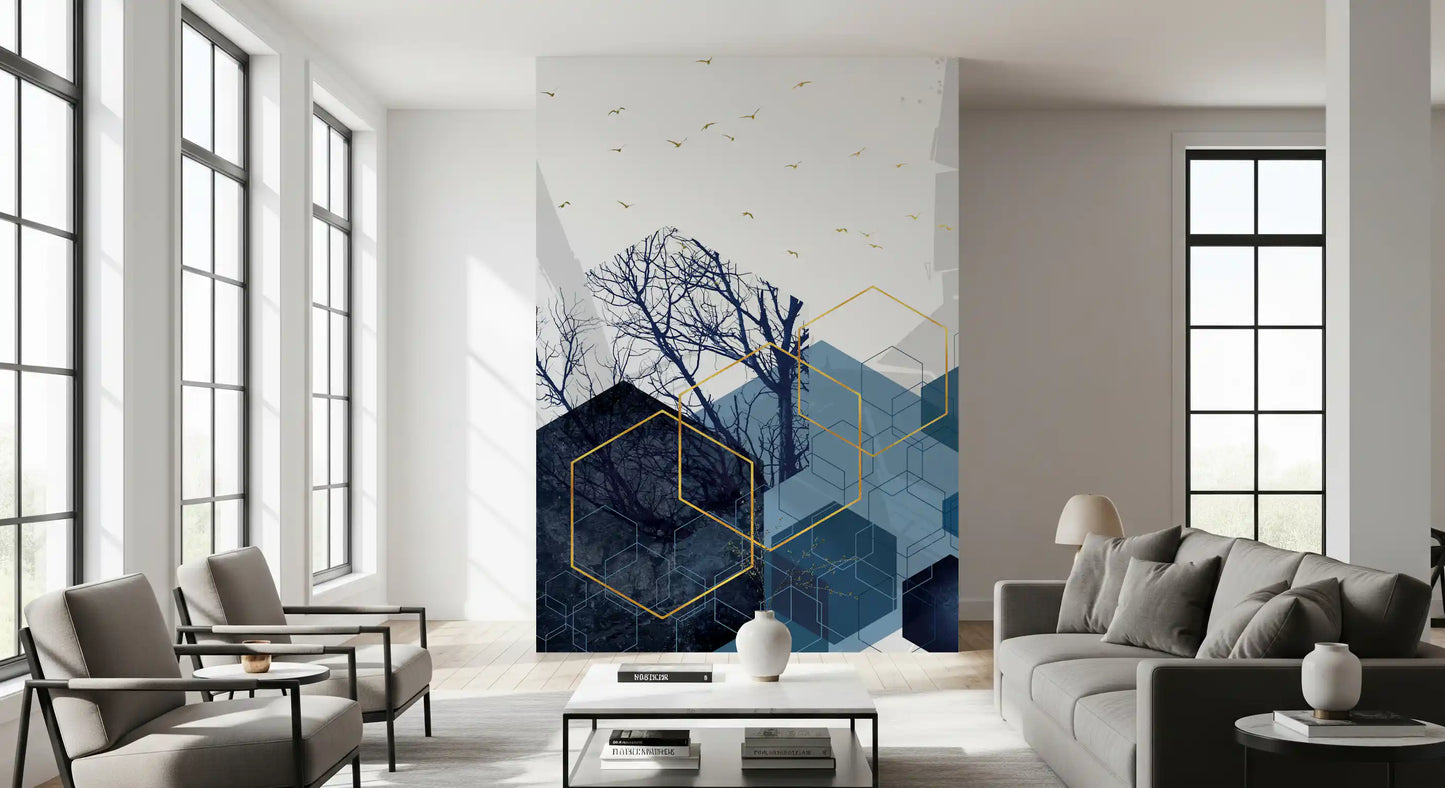 Azure Geometry 2 Wall Mural