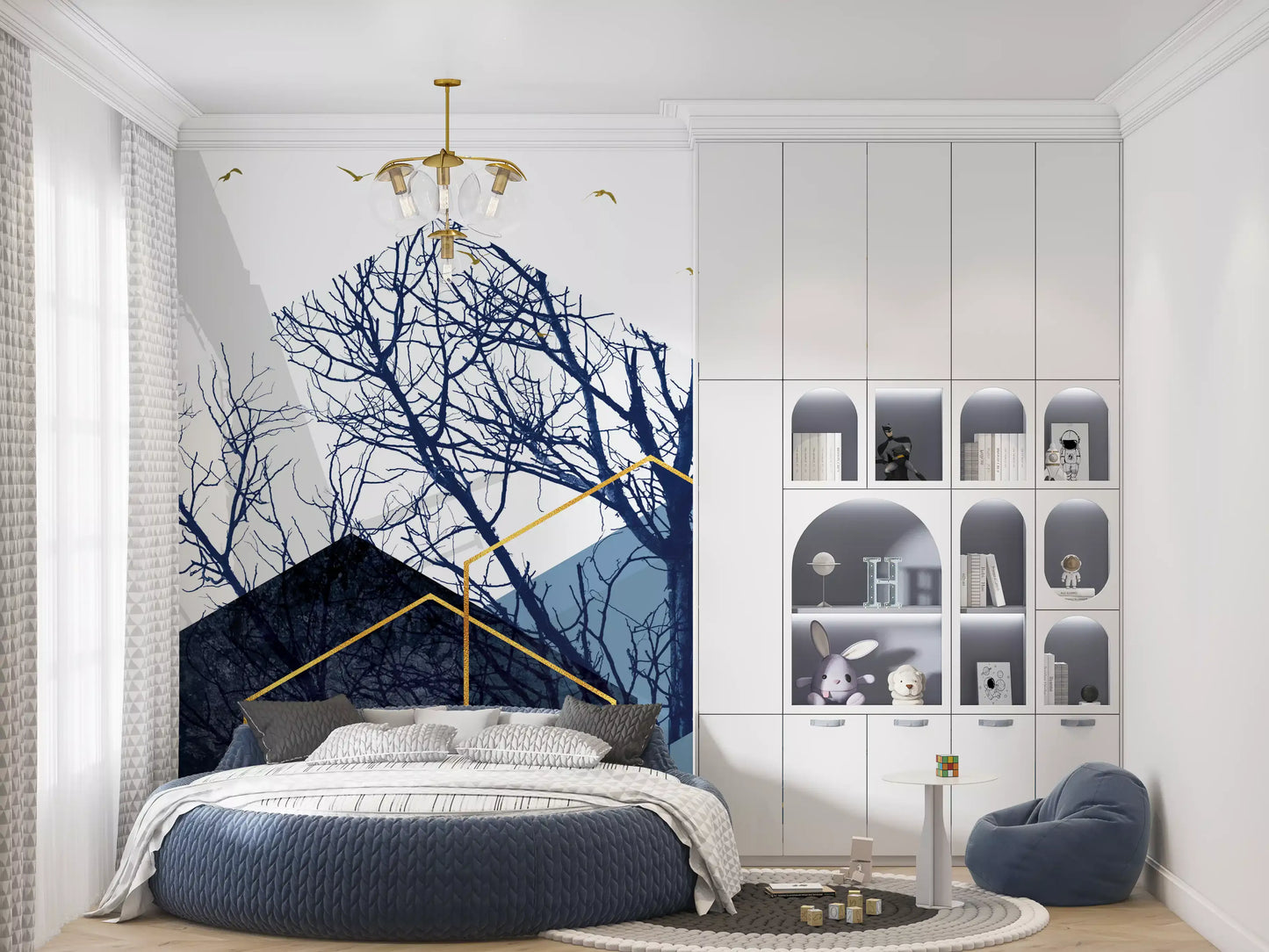 Azure Geometry 2 Wall Mural