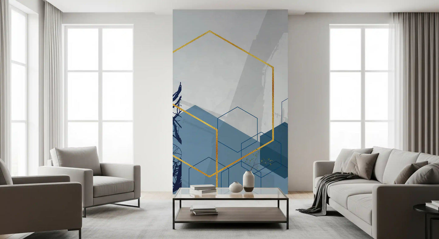 Geometric Forest Glimmer 2 Wall Mural