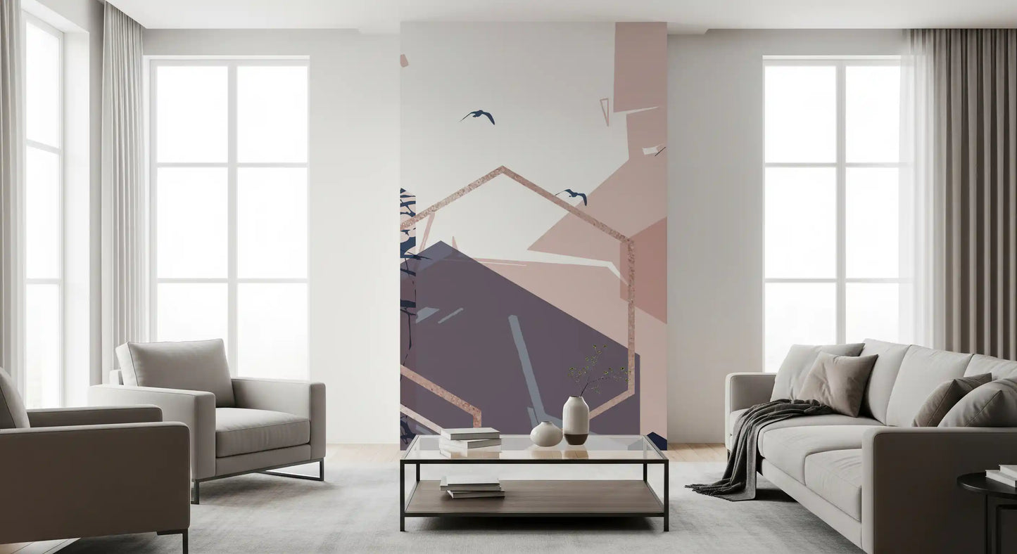 Geometric Forest Flight 2 Wall Mural