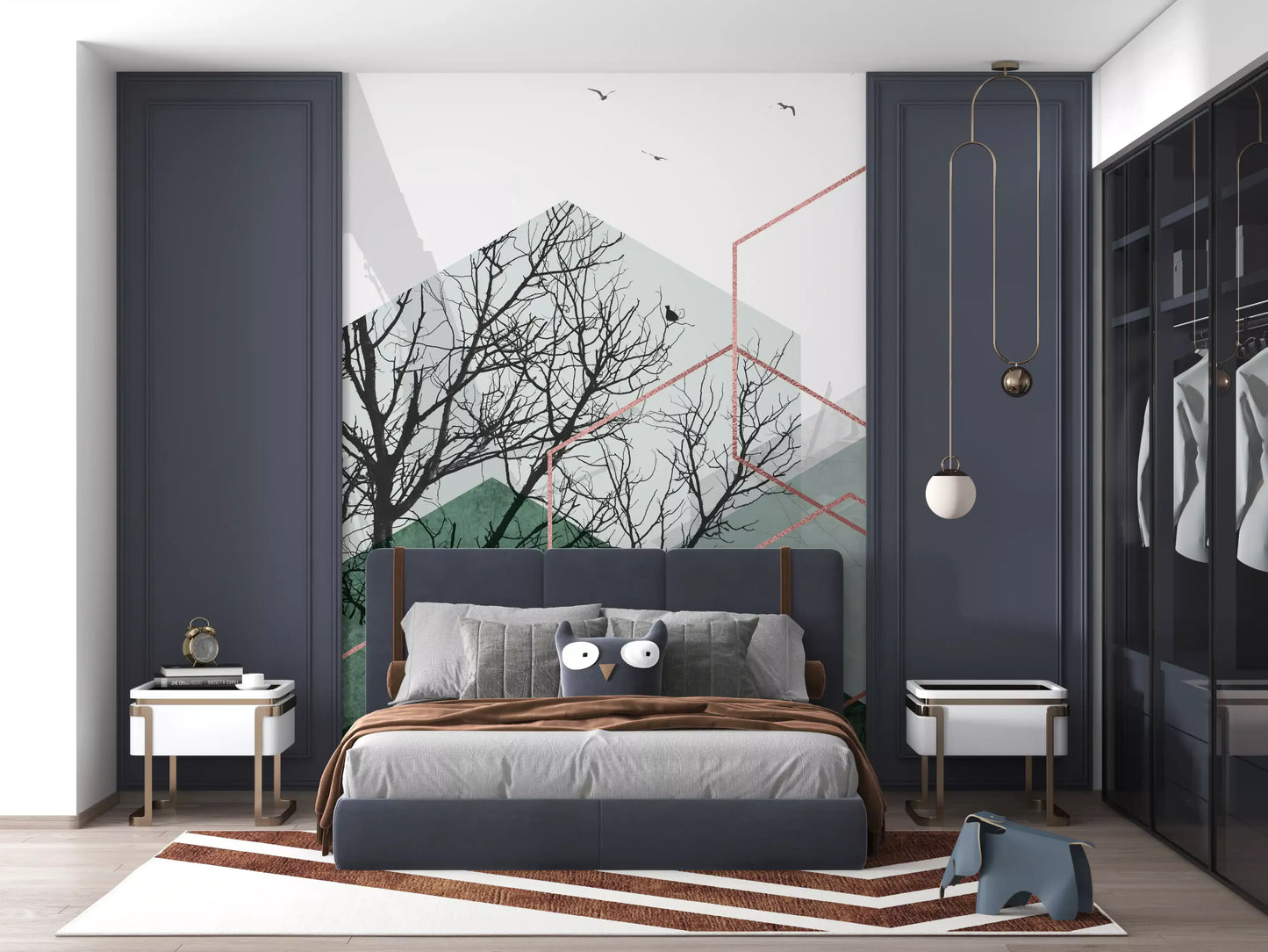 Emerald Hexagon Vista Wall Mural