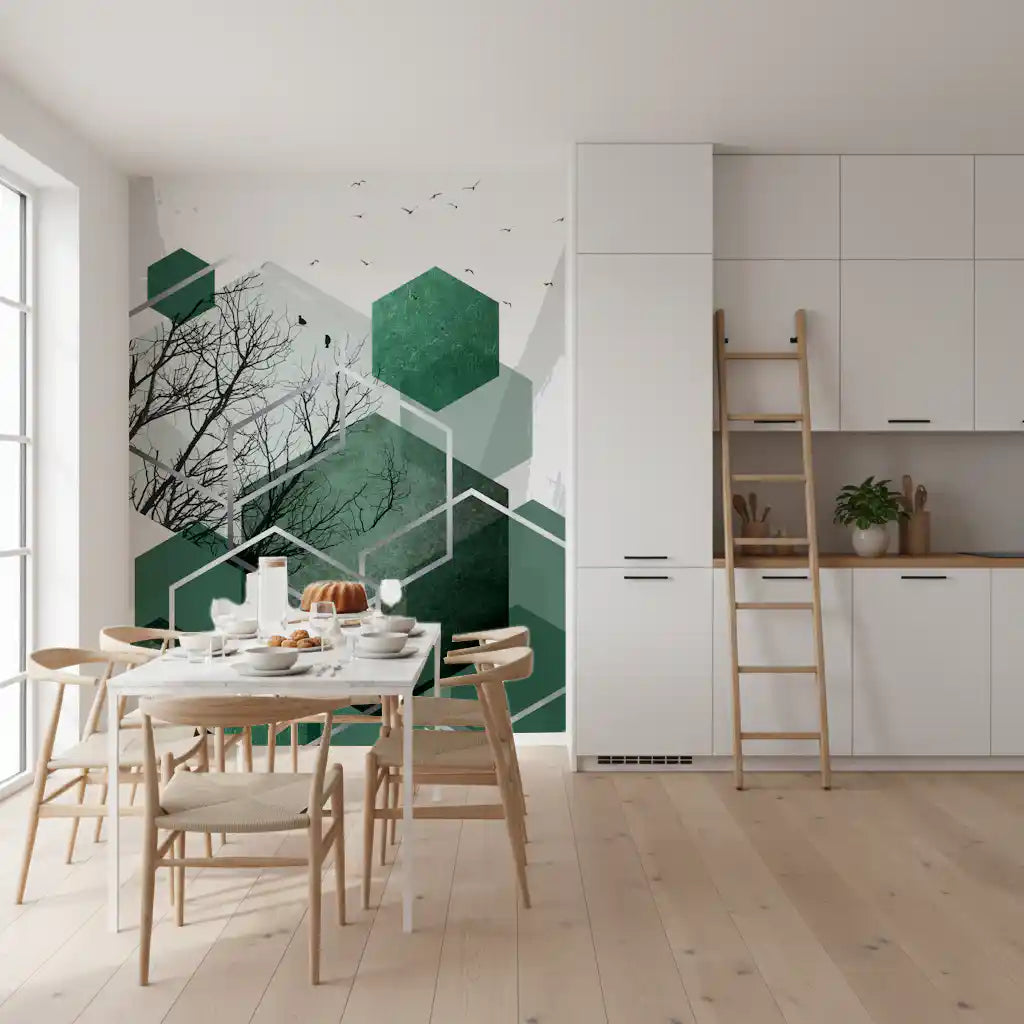 Geometric Canopy Flight Wall Mural