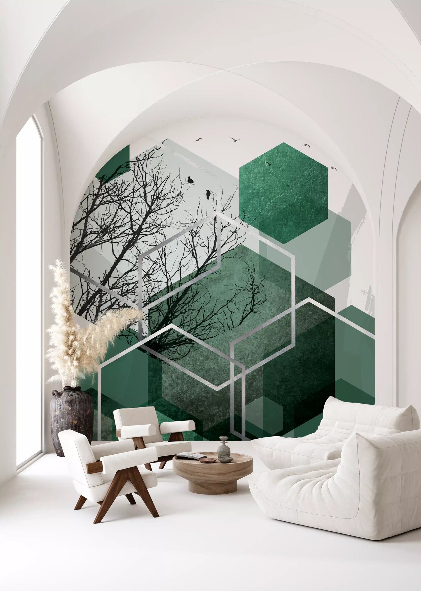 Geometric Canopy Flight Wall Mural