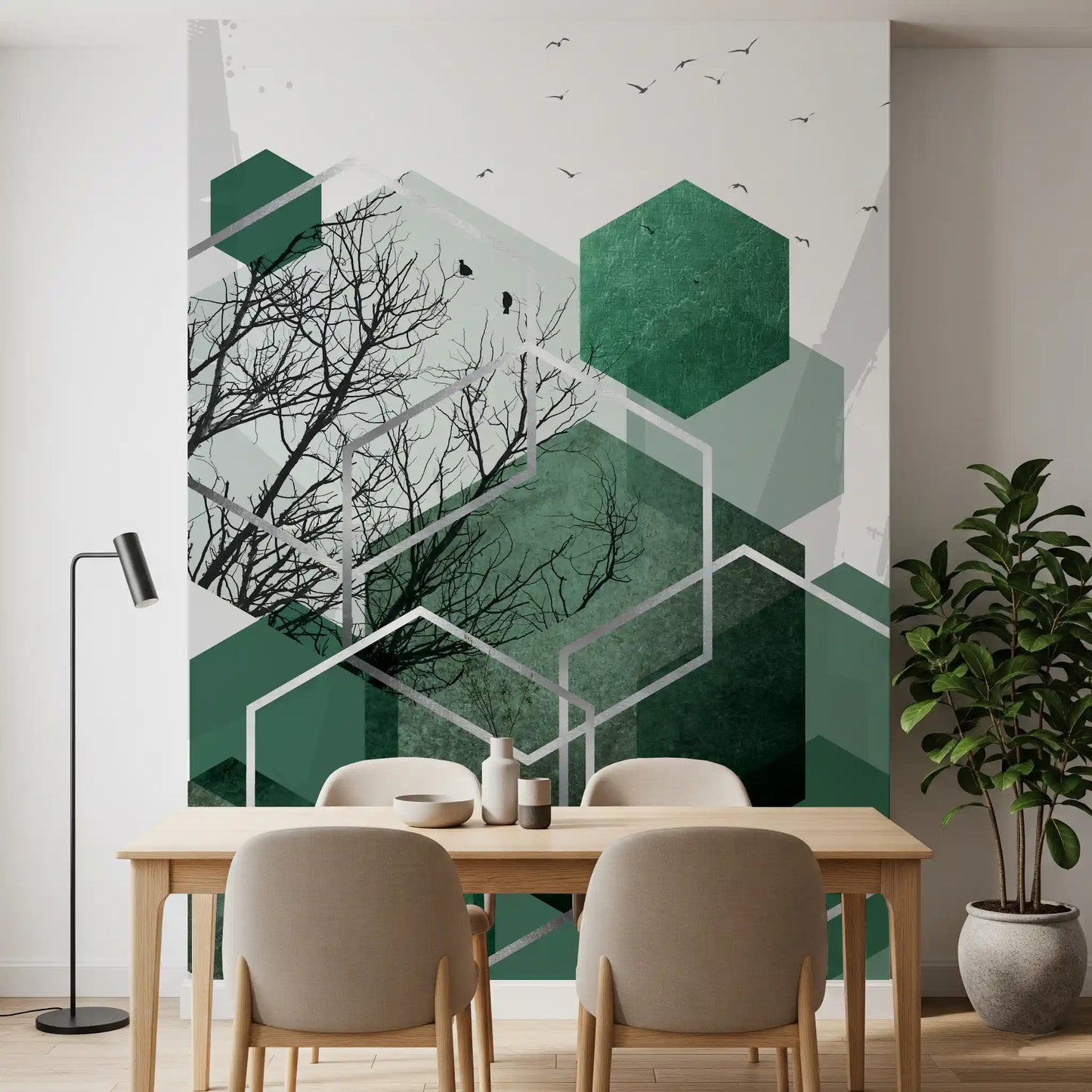 Geometric Canopy Flight Wall Mural