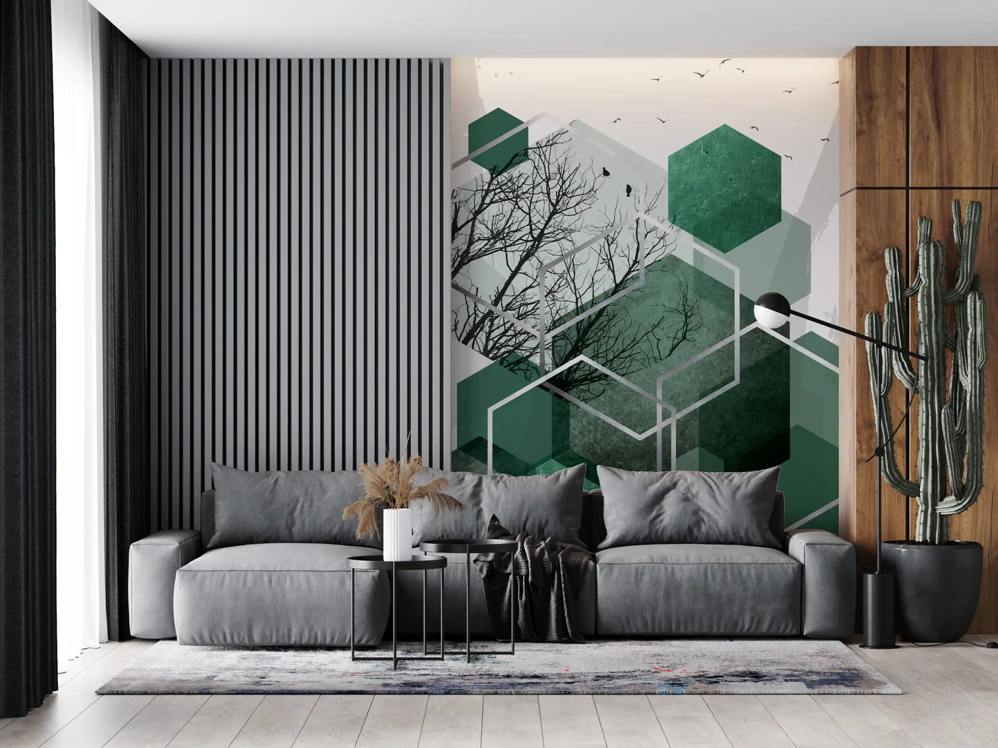 Geometric Canopy Flight Wall Mural
