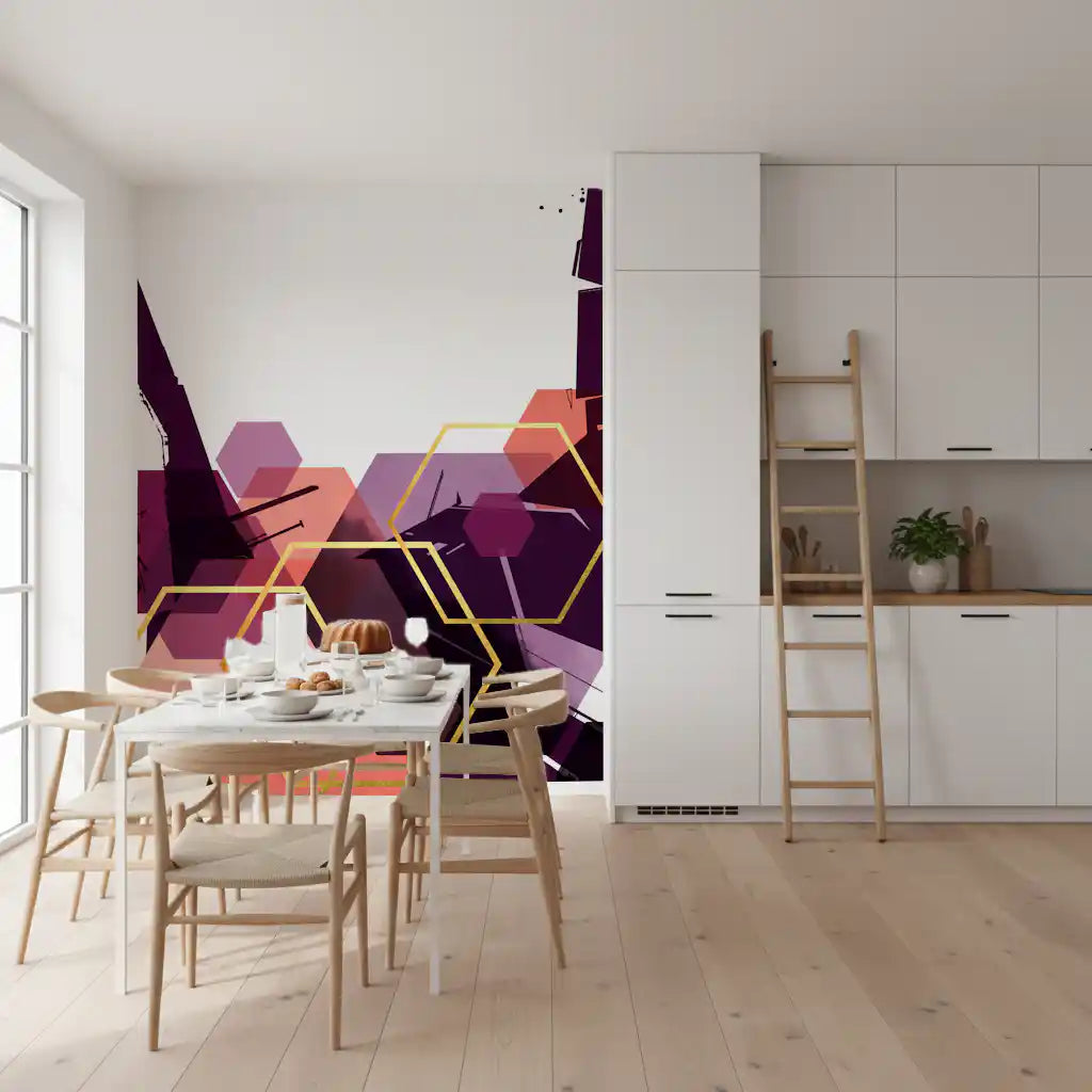 Bold Geometric Flow 2 Wall Mural