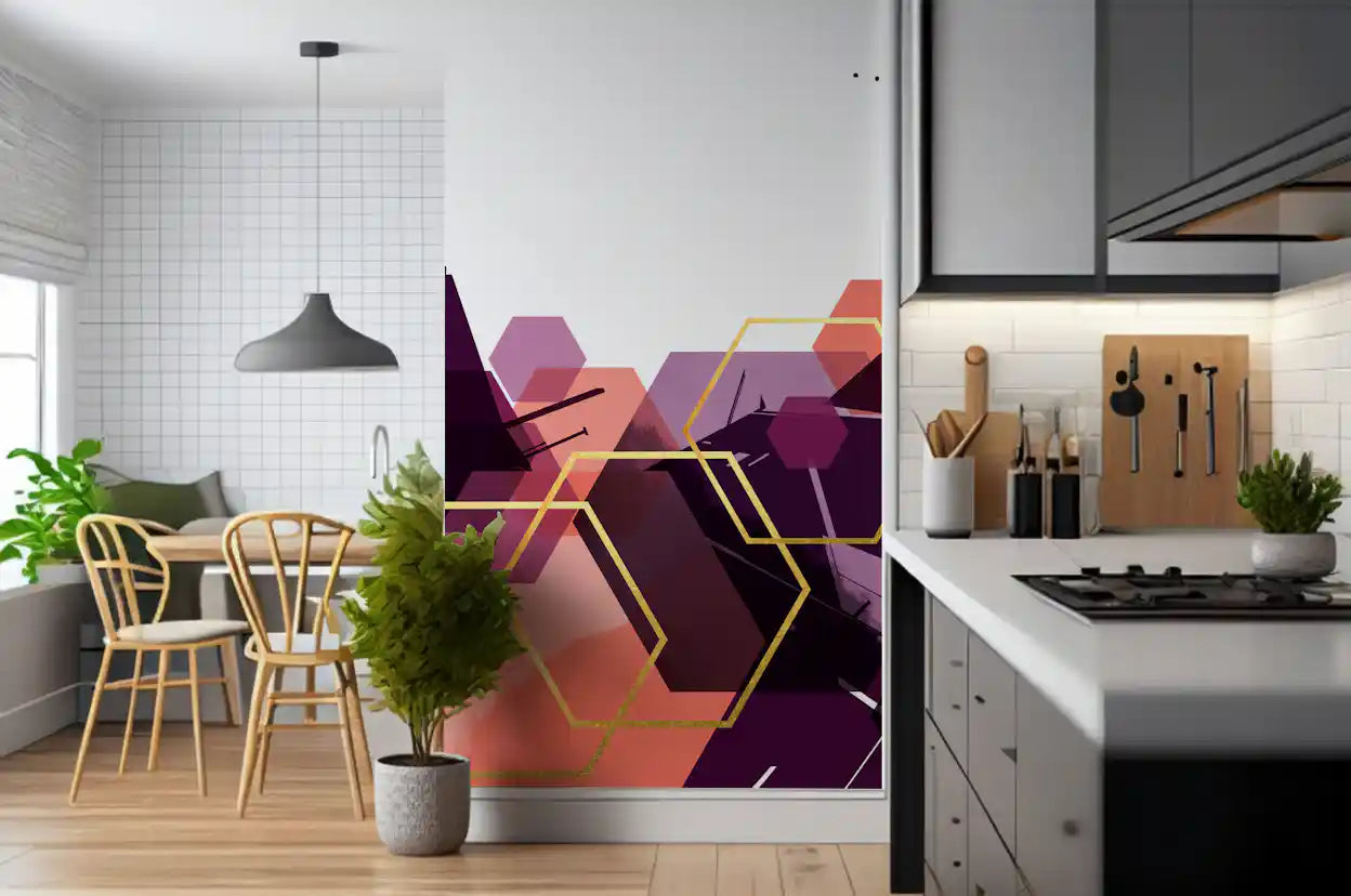 Bold Geometric Flow 2 Wall Mural