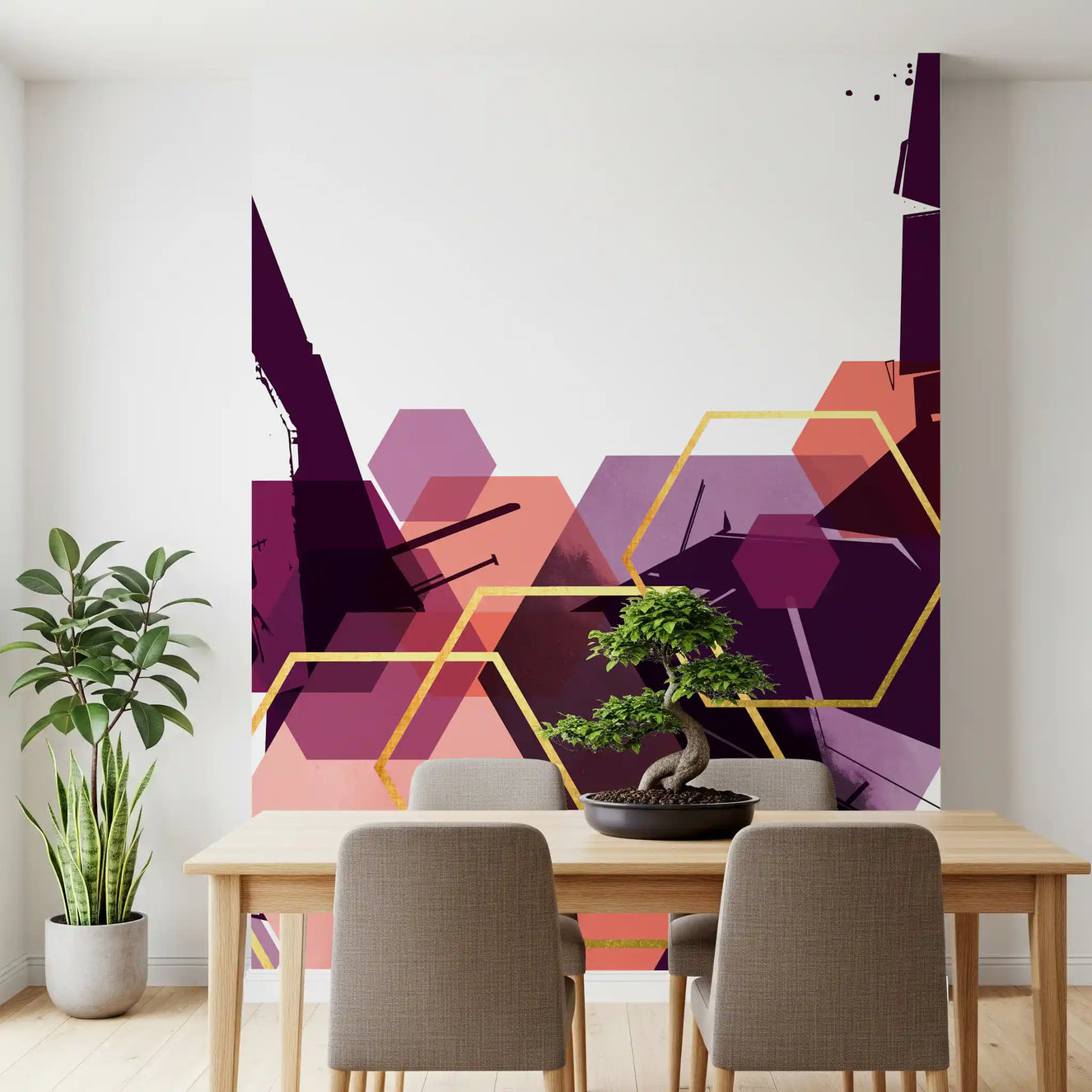 Bold Geometric Flow 2 Wall Mural
