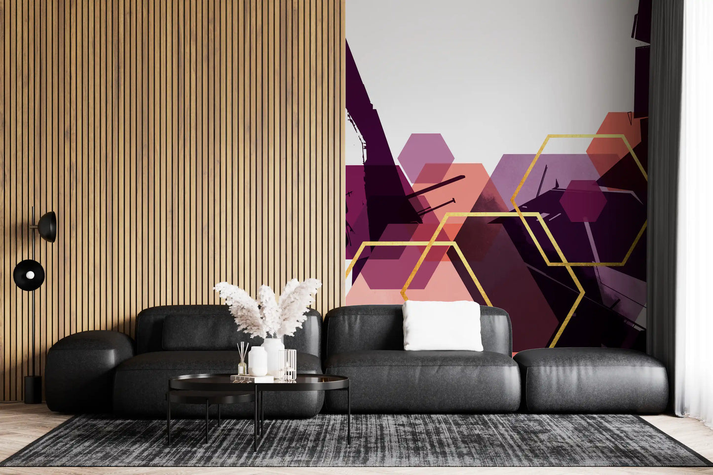 Bold Geometric Flow 2 Wall Mural