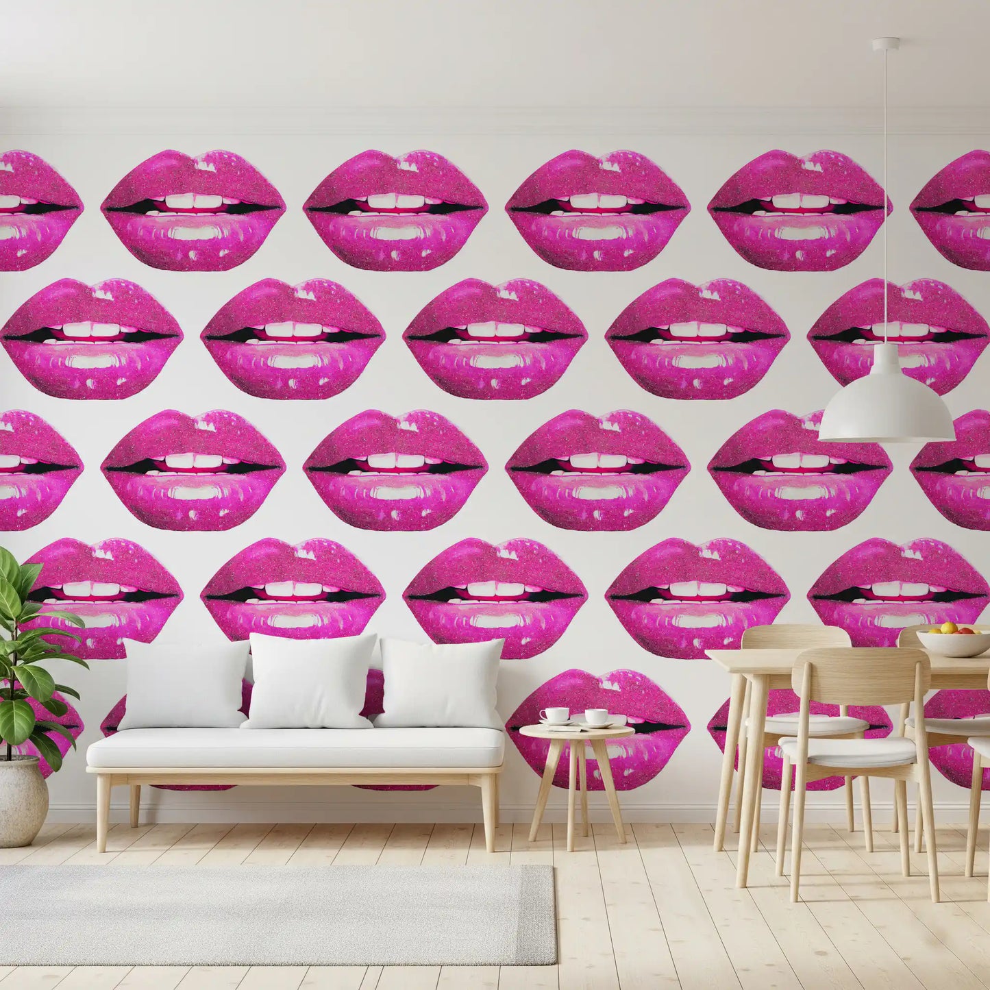 Pink Pout Pop Art Wall Mural