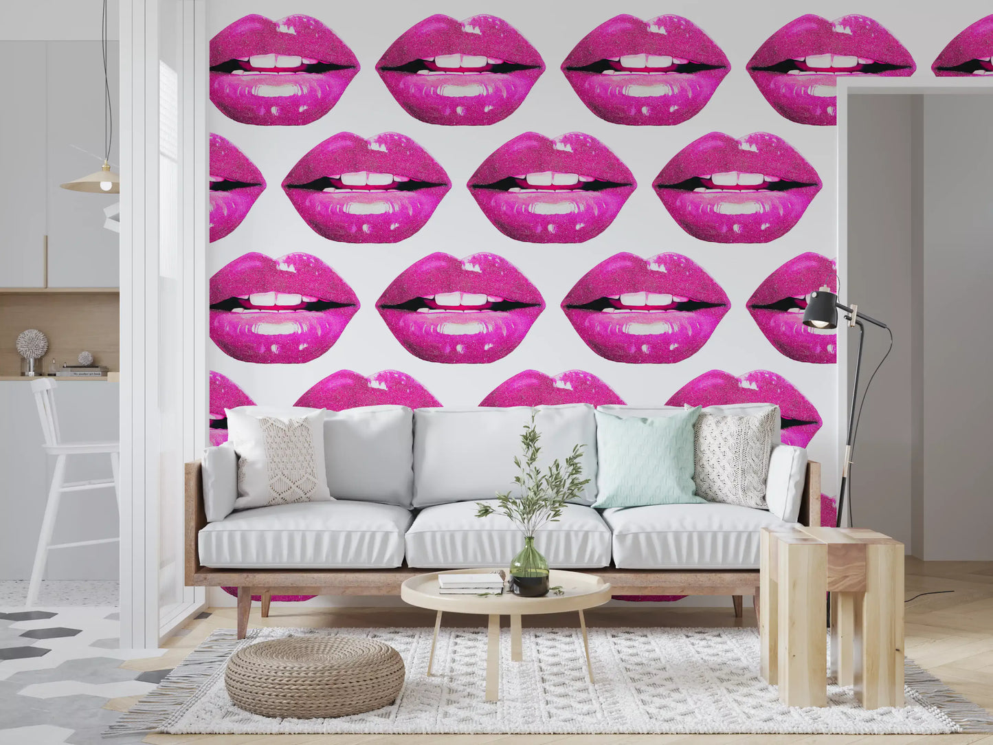Pink Pout Pop Art Wall Mural