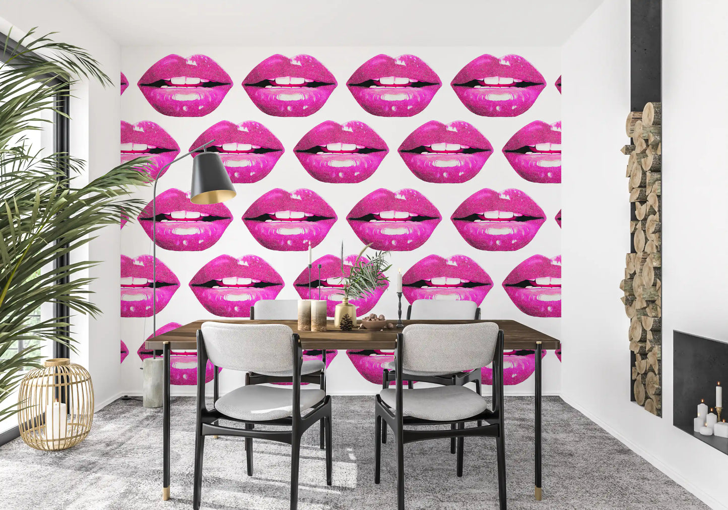 Pink Pout Pop Art Wall Mural