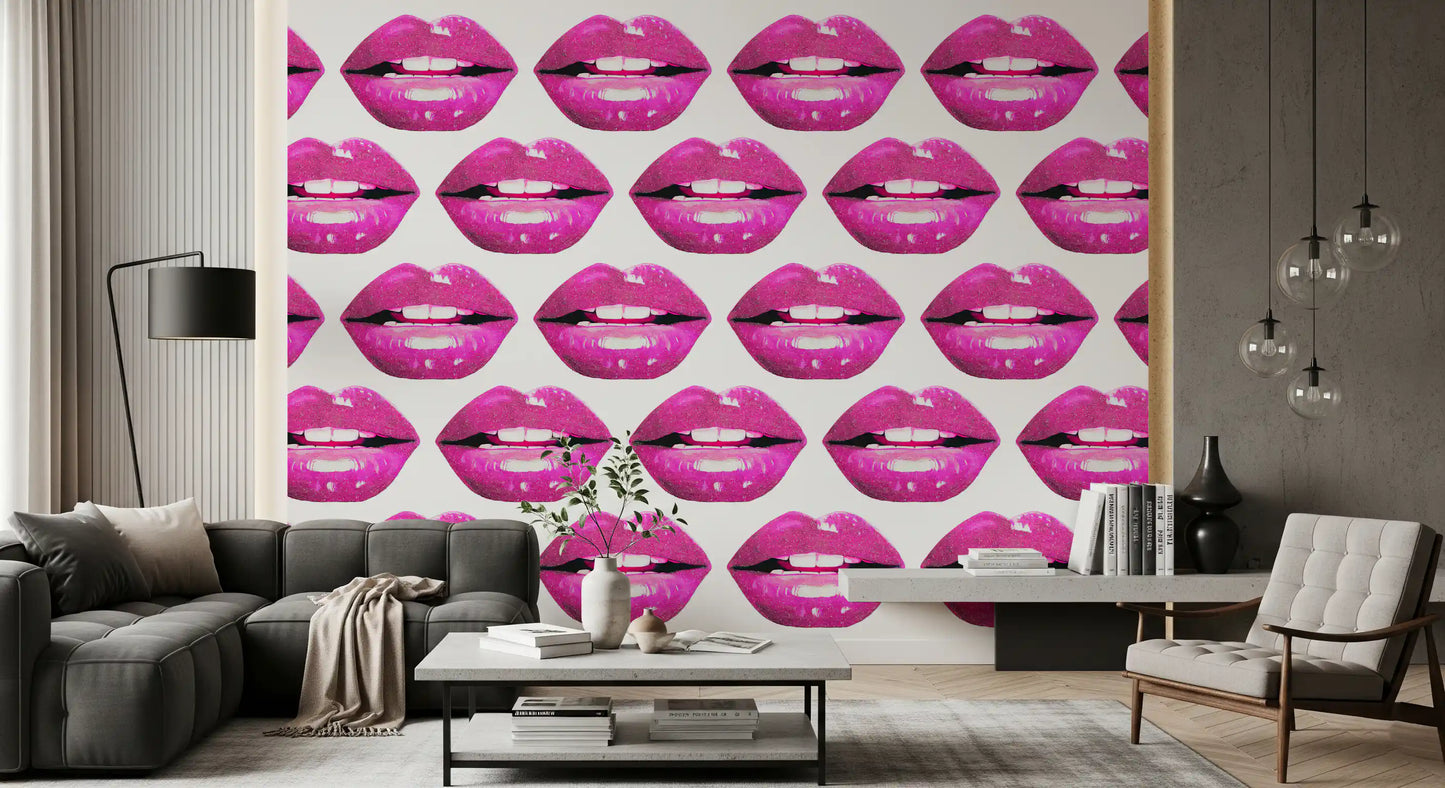 Pink Pout Pop Art Wall Mural
