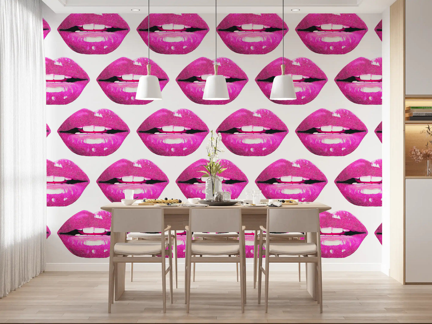 Pink Pout Pop Art Wall Mural