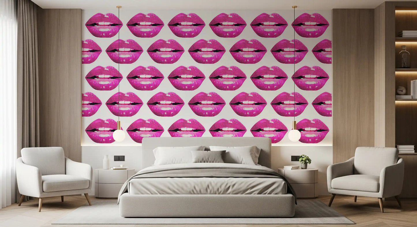 Pink Pout Pop Art Wall Mural
