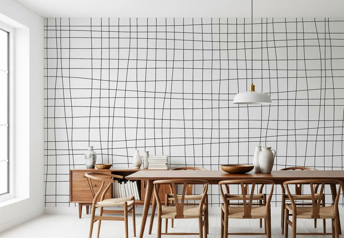 Fluid Grid Pattern Wall Mural