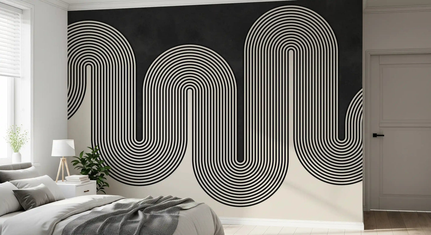 Groovy Arch Waves Wall Mural
