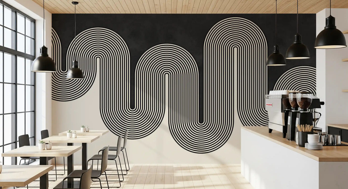 Groovy Arch Waves Wall Mural