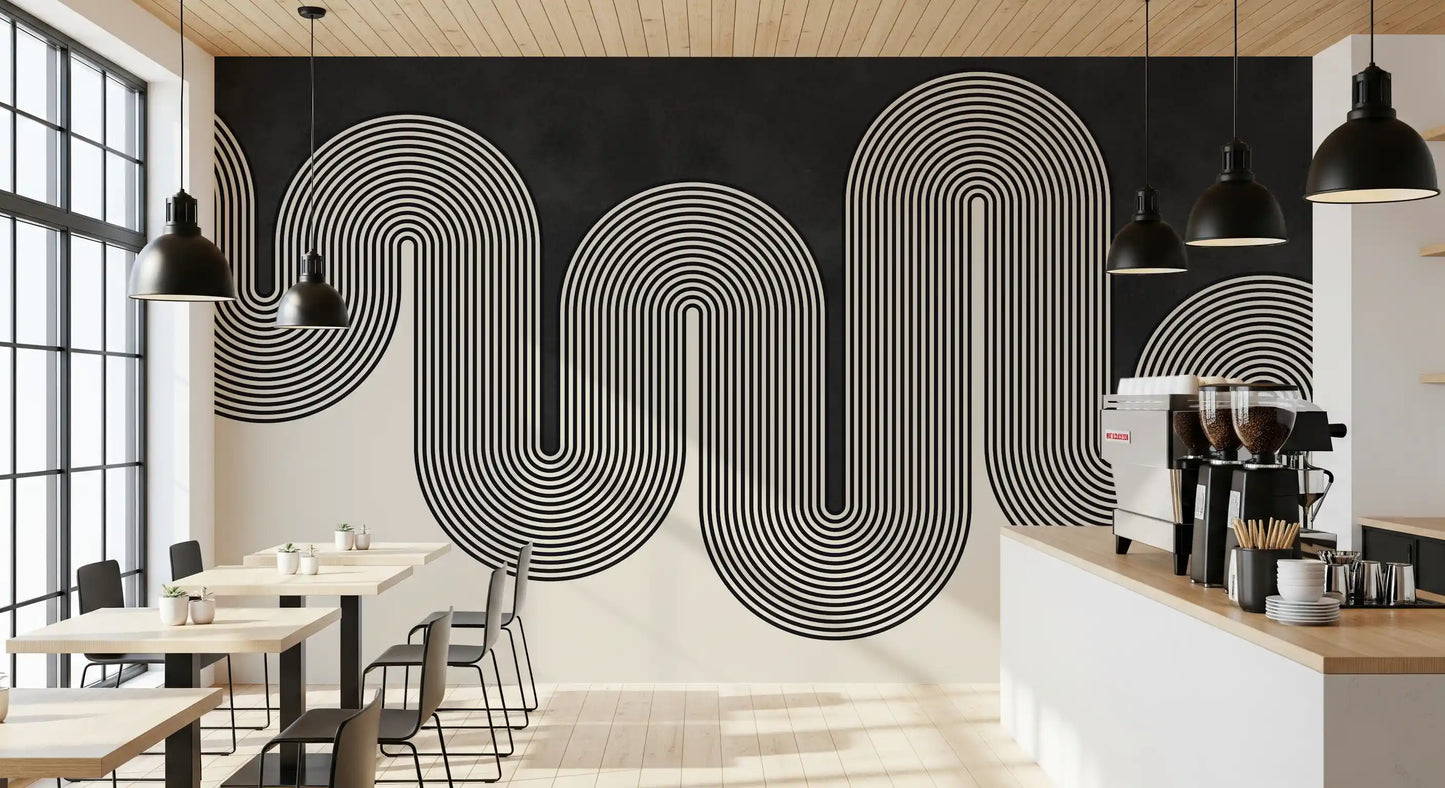 Groovy Arch Waves Wall Mural