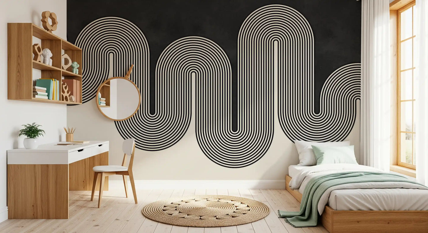 Groovy Arch Waves Wall Mural