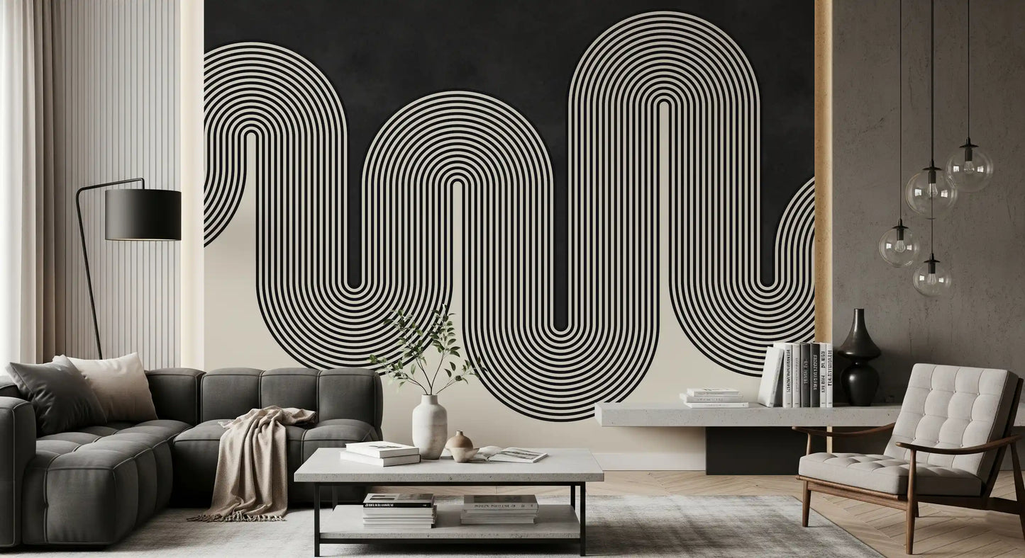 Groovy Arch Waves Wall Mural