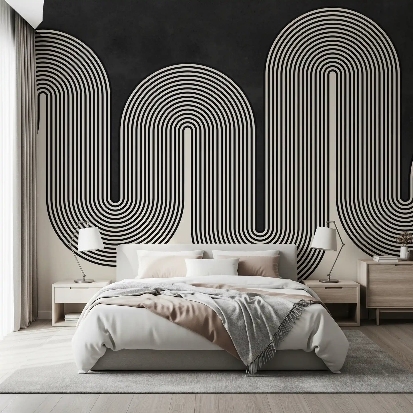 Groovy Arch Waves Wall Mural