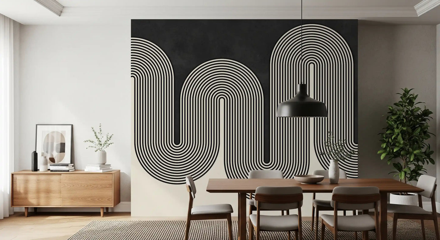 Groovy Arch Waves Wall Mural
