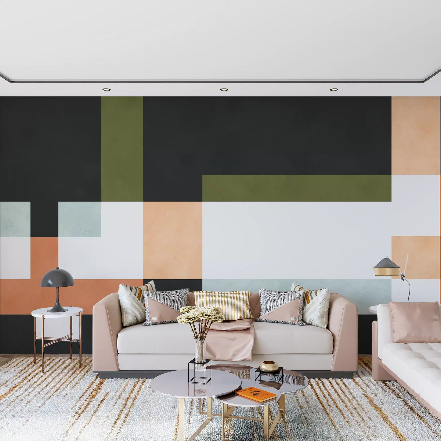 Geometric Layers Wall Mural