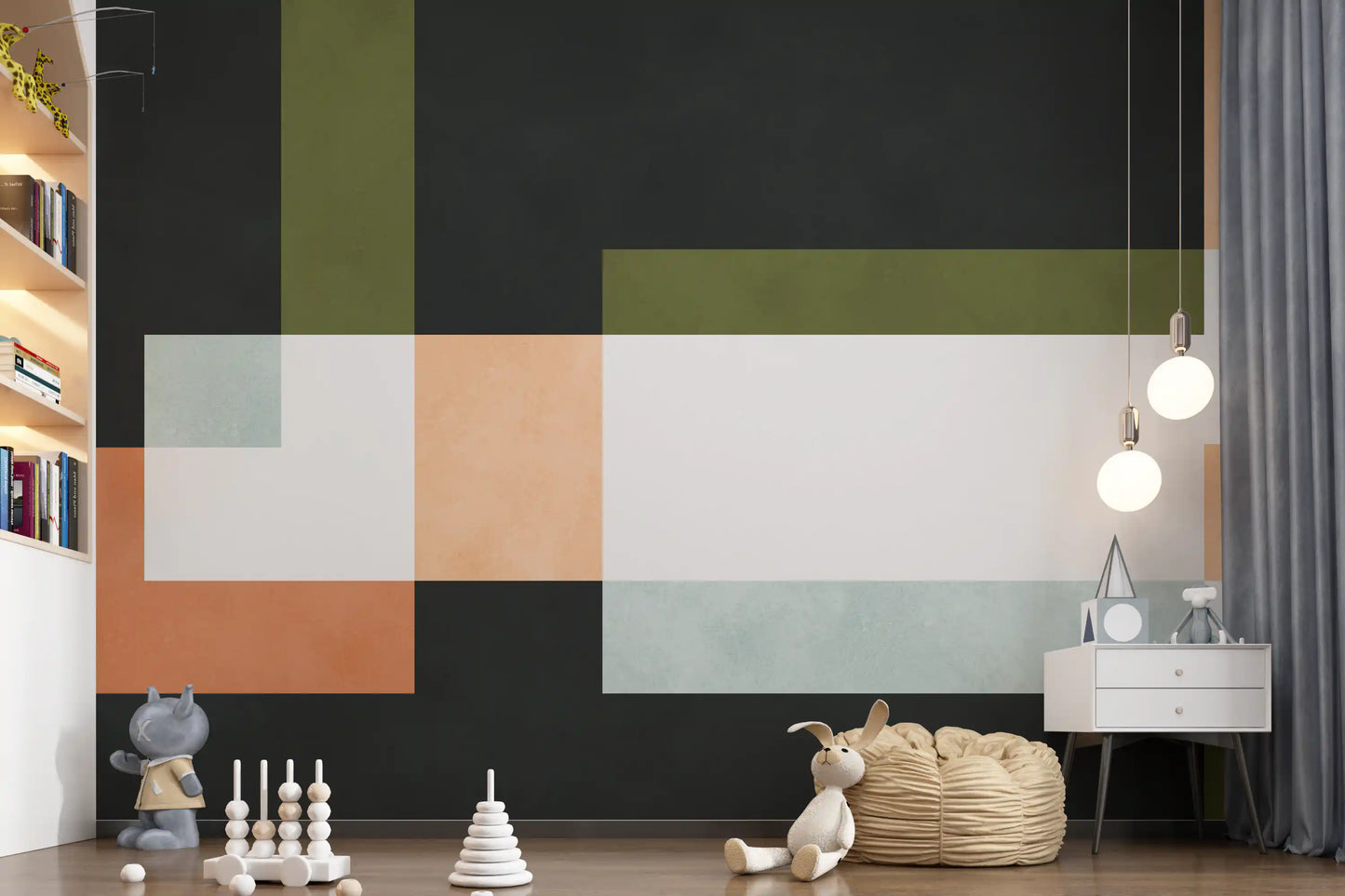 Geometric Layers Wall Mural