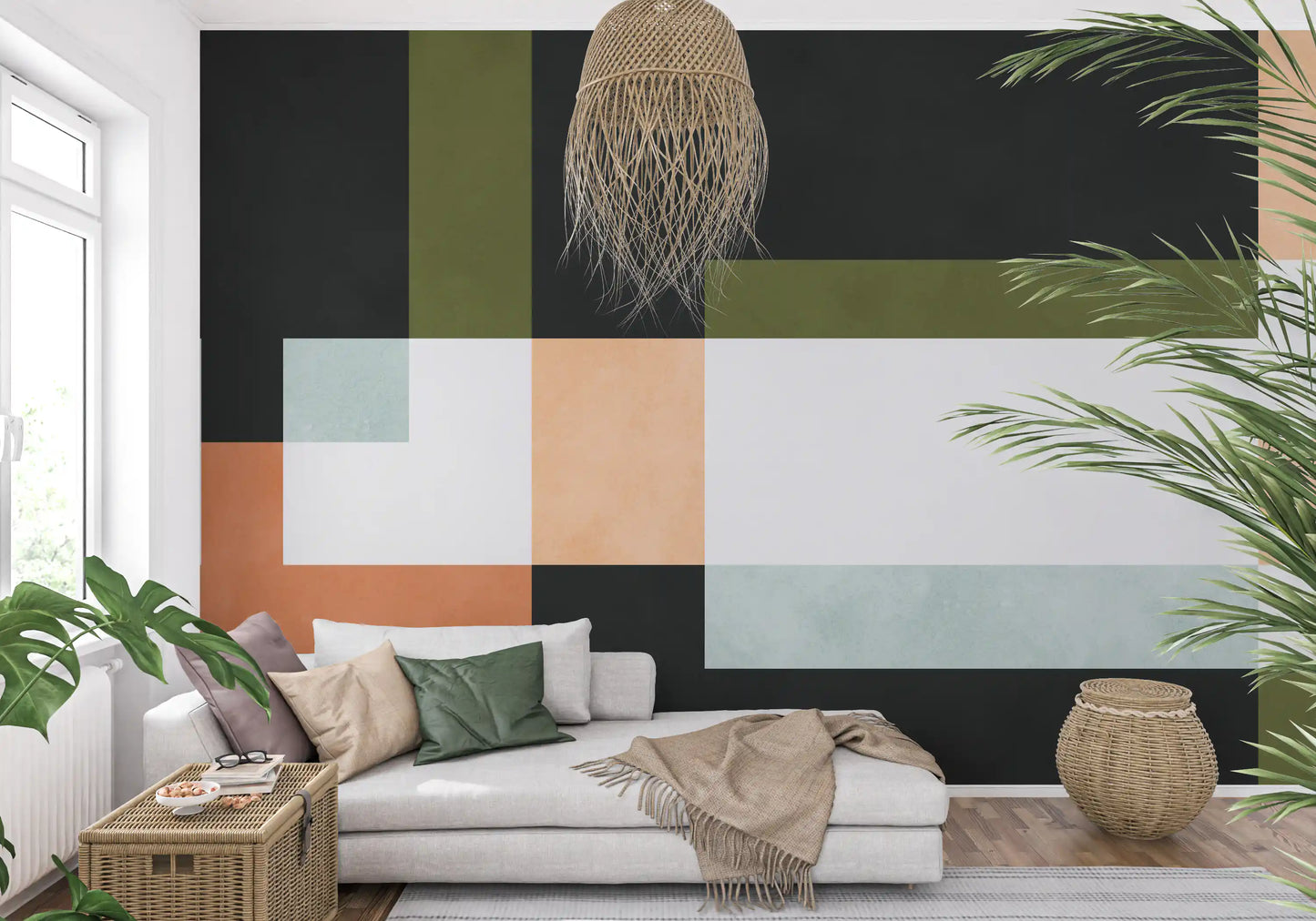 Geometric Layers Wall Mural