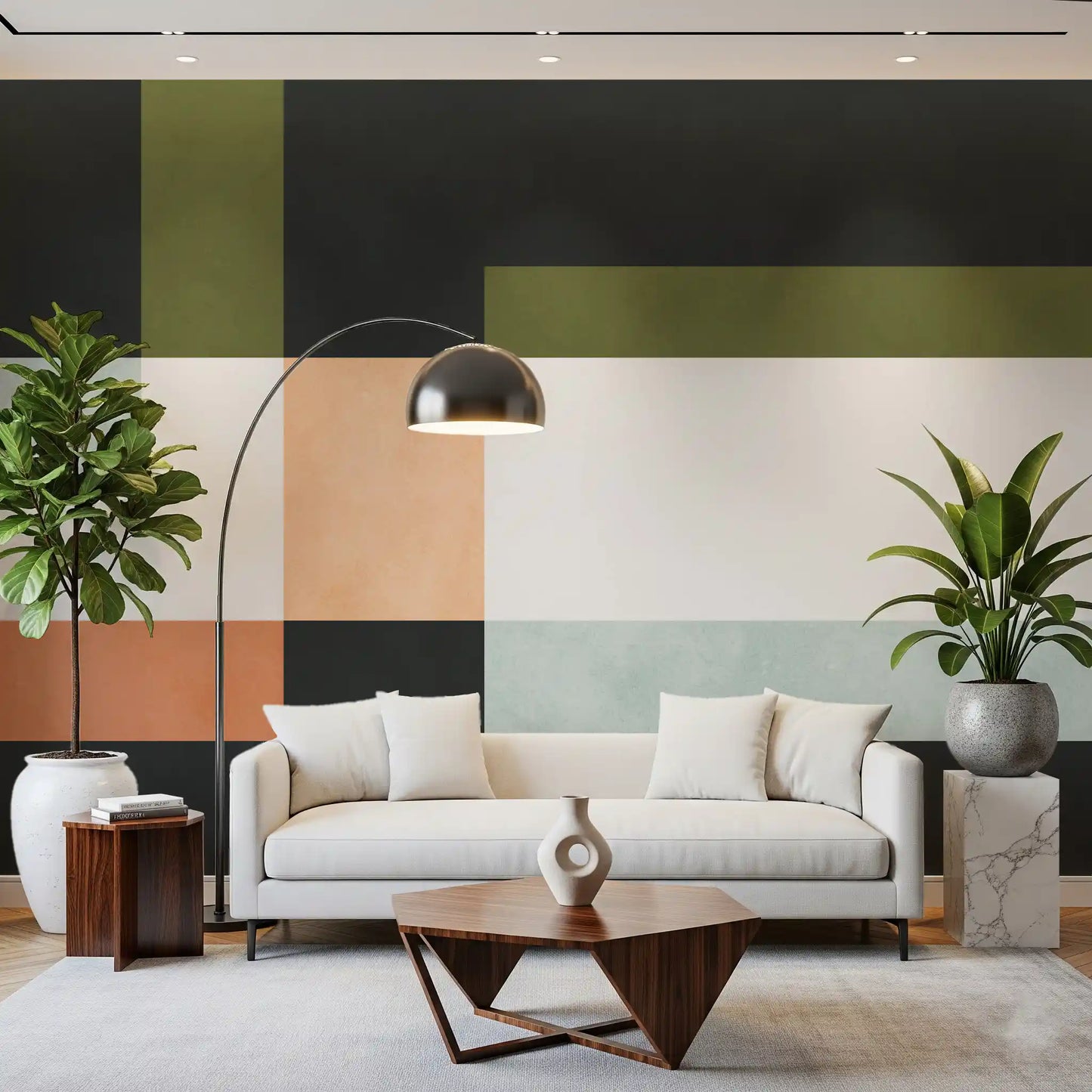 Geometric Layers Wall Mural