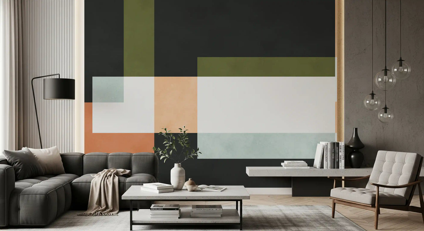 Geometric Layers Wall Mural