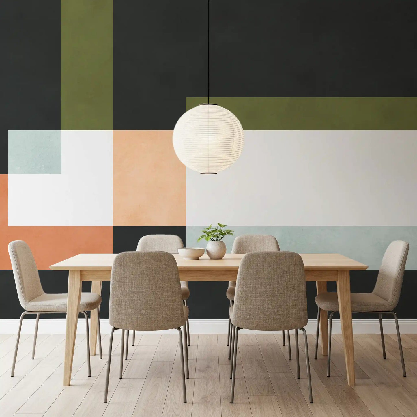 Geometric Layers Wall Mural