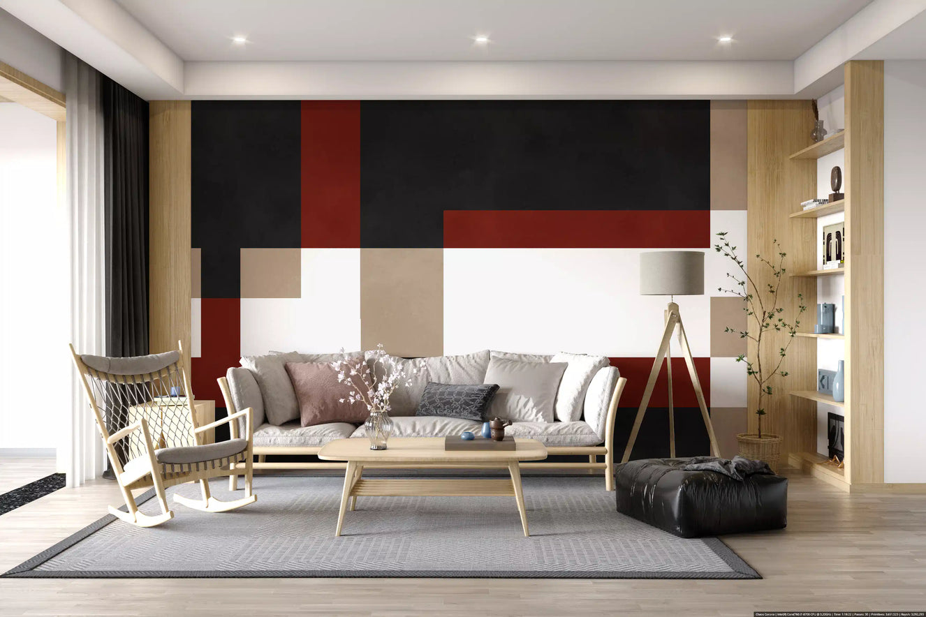Bold Block Fusion Wall Mural