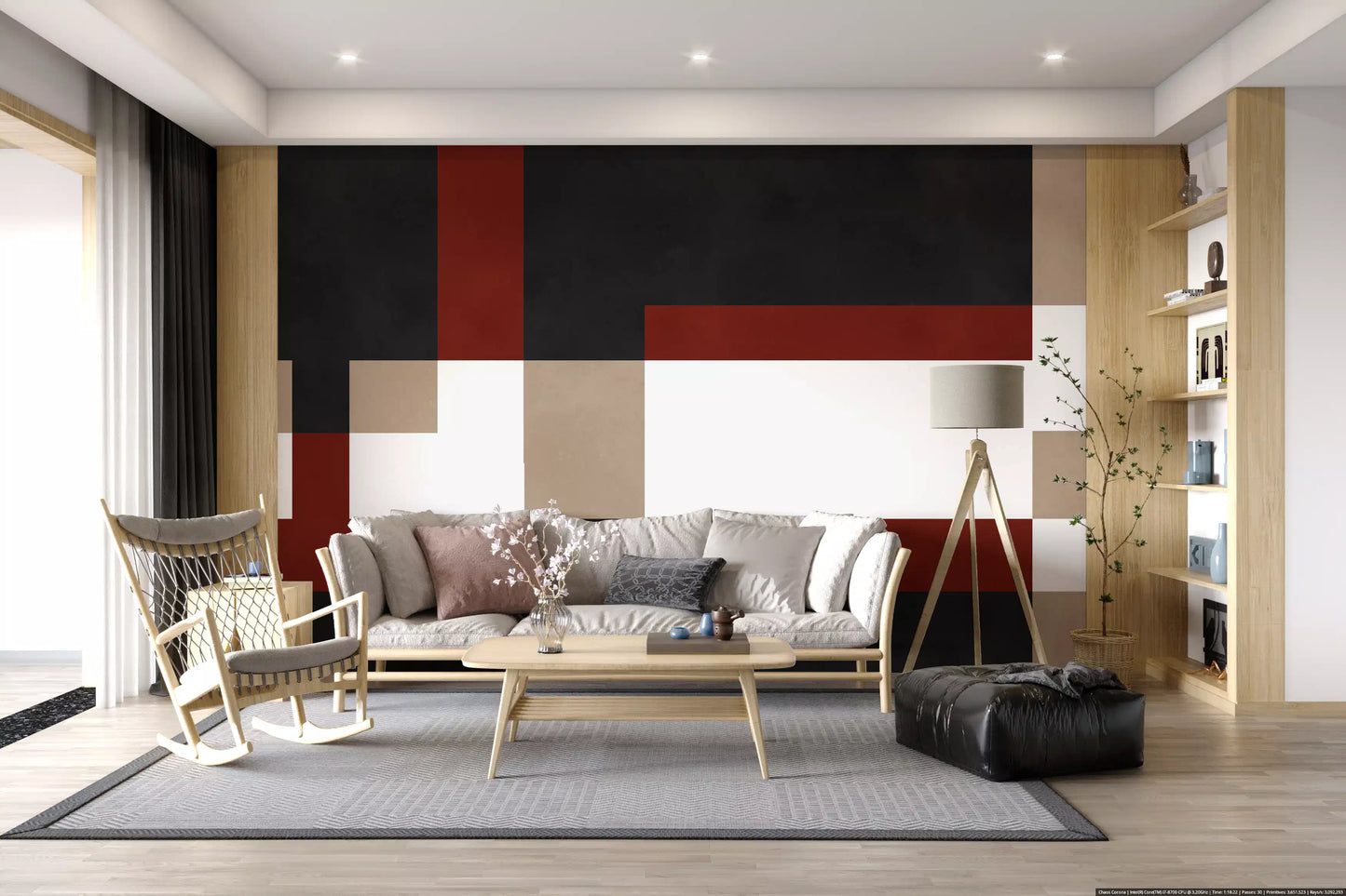 Bold Block Fusion Wall Mural