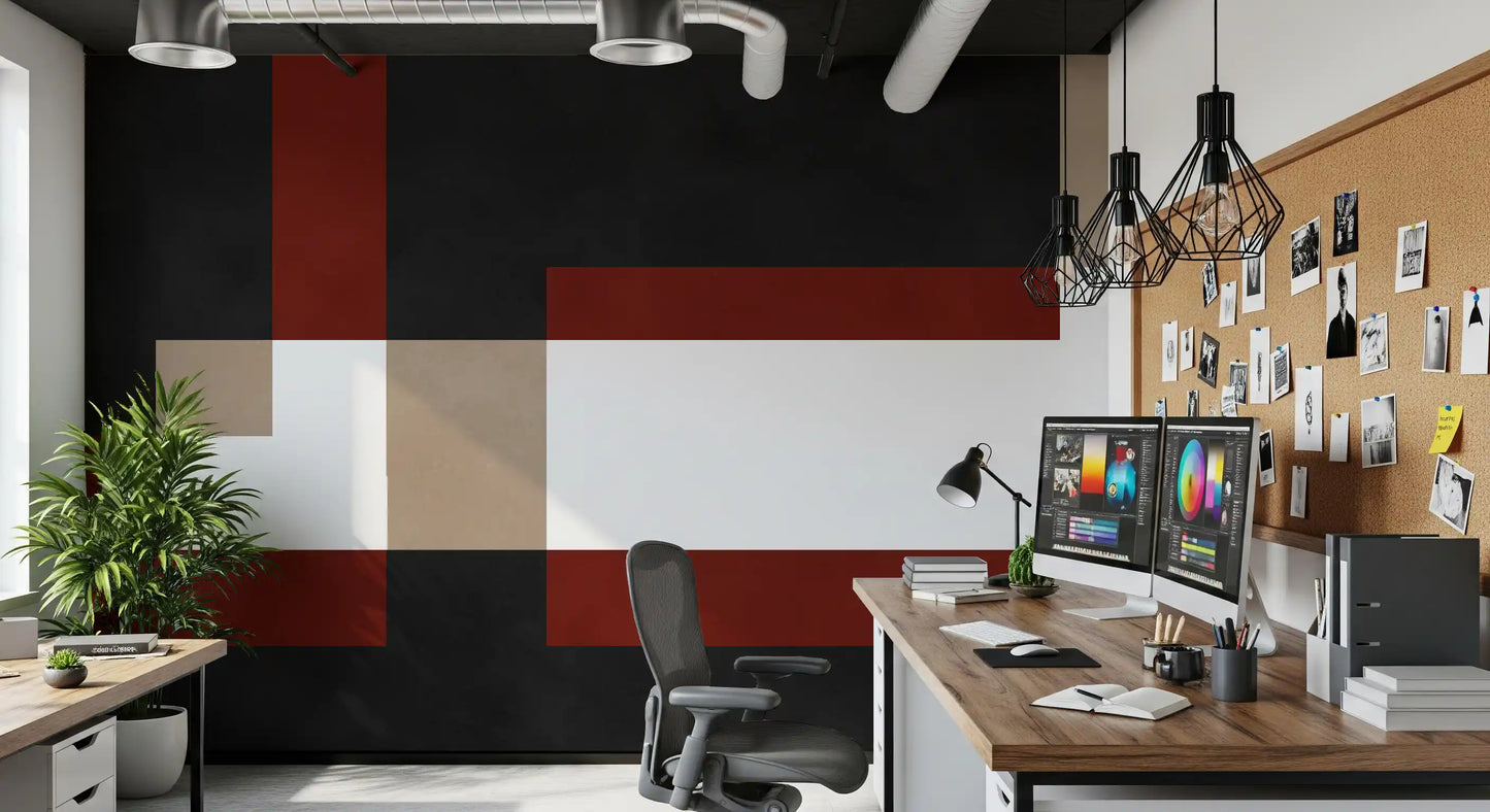 Bold Block Fusion Wall Mural