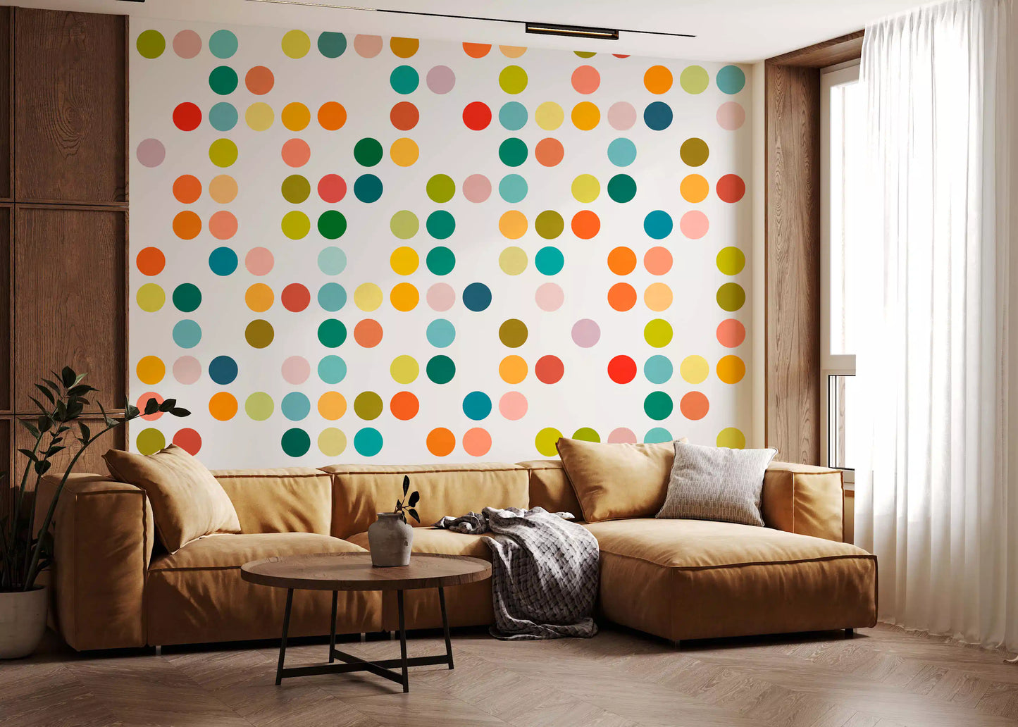 Mid-Century Dot Medley Wall Mural