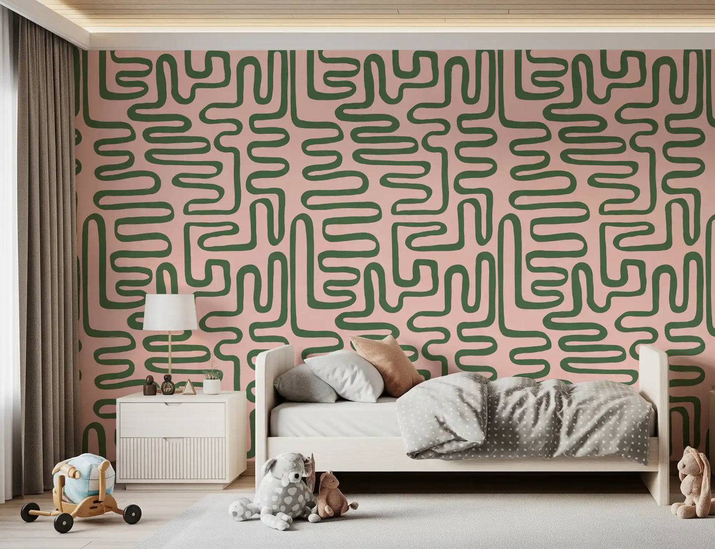 Soft Flow Maze Wall Mural