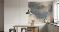 Kitchen area Flying Bird in Ethereal Pastel Garden mural with pale branches