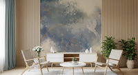 Hallway Ethereal Pastel Garden wall mural with white bird artwork