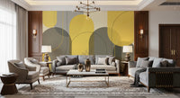 Sunstone Archways mural with modern geometry and balanced tonal depth
