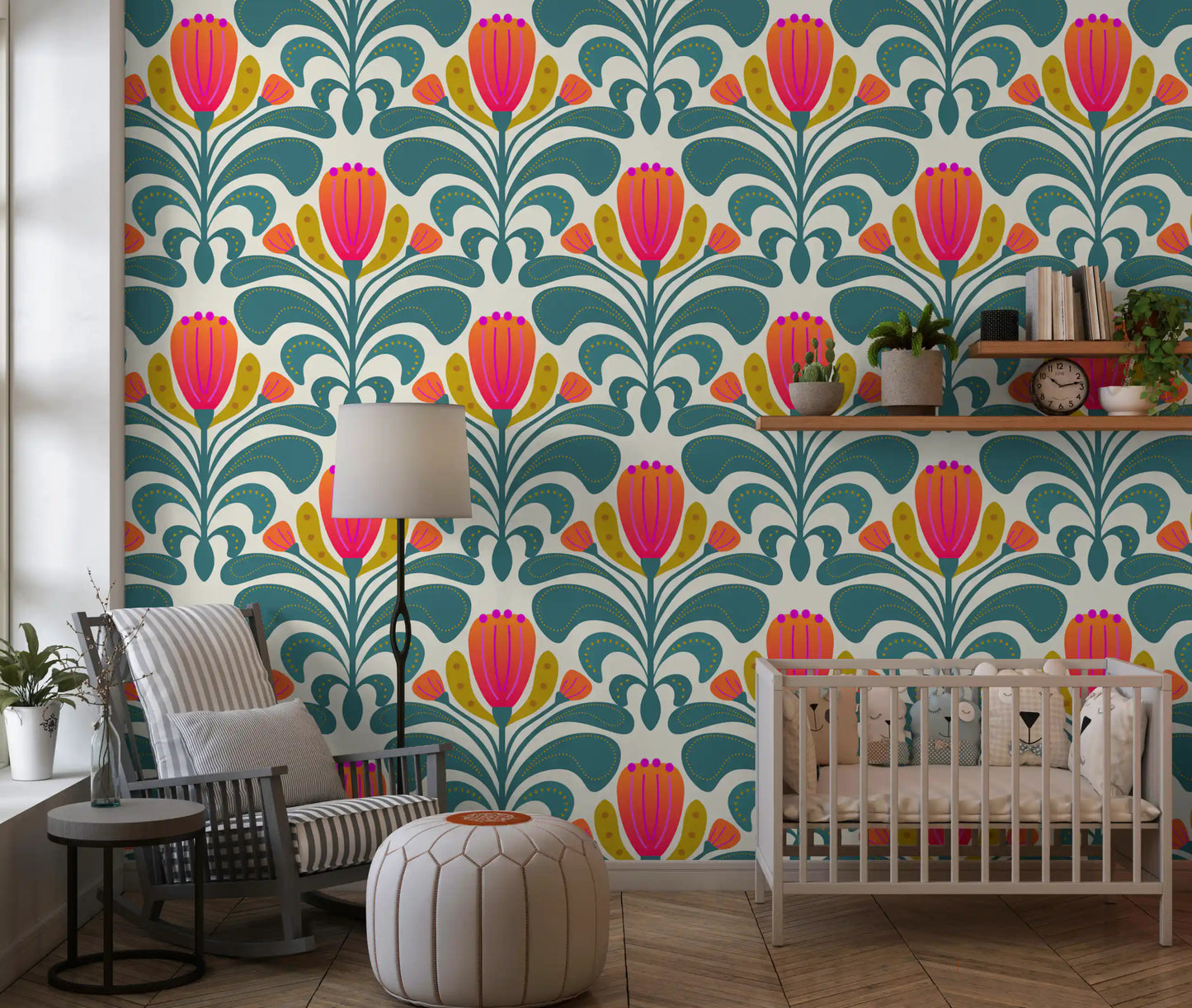 Bold Botanical Tapestry Wallpaper⁠