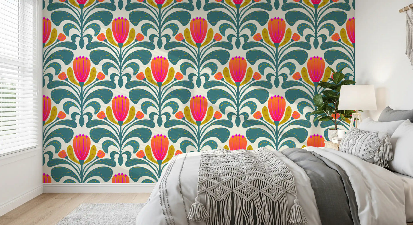 Bold Botanical Tapestry Wallpaper⁠
