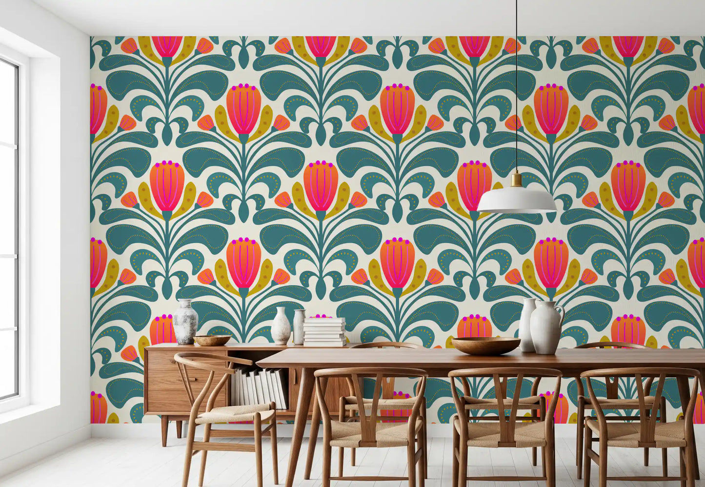 Bold Botanical Tapestry Wallpaper⁠