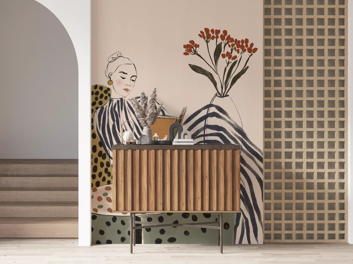 Stripes & Stories (Between Chapters) Wall Mural