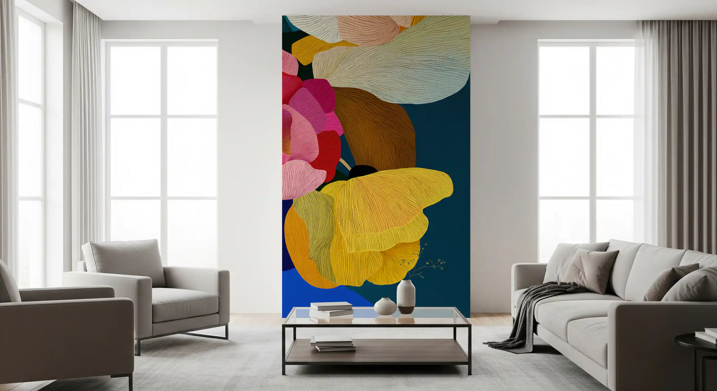 Vibrant Botanical Harmony Wall Mural